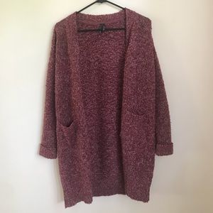 Long open sweater